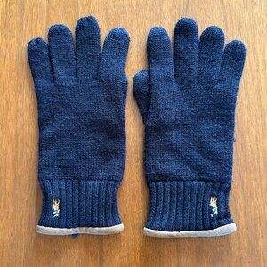 Ralph Lauren Suede-Trim Wool Touch-Screen Gloves OS